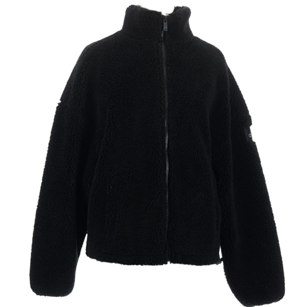 Alo Yoga Flurry Sherpa Coat Jacket in Black sz XS